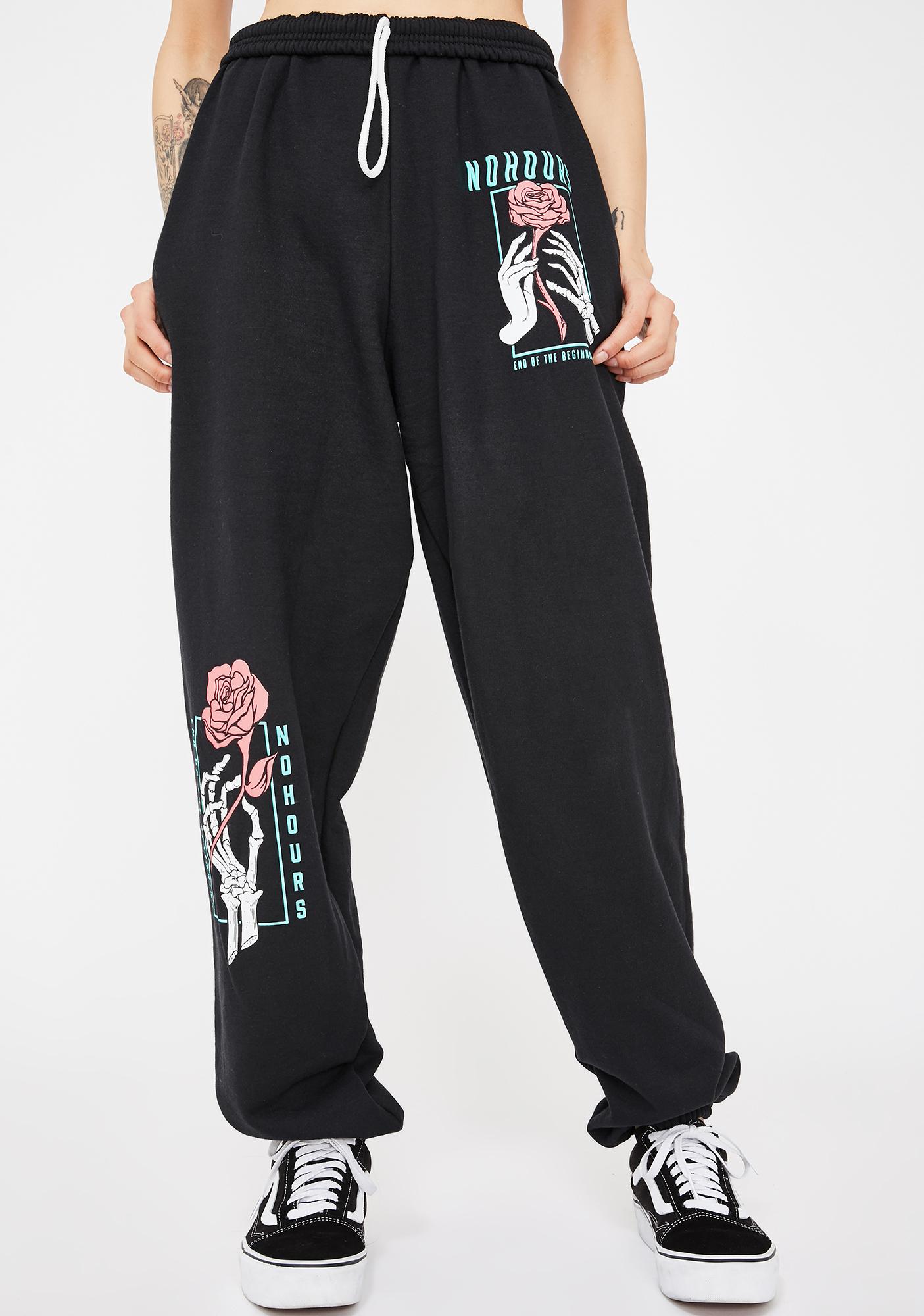 No Hours End Of Graphic Sweatpants | Dolls Kill