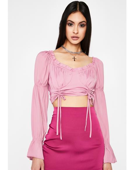 Fateful Romance Ruched Blouse