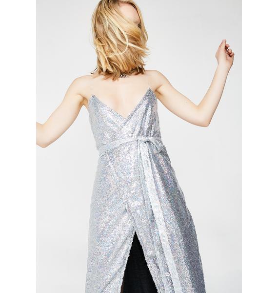 O Mighty Glittoris Wrap Dress Dolls Kill