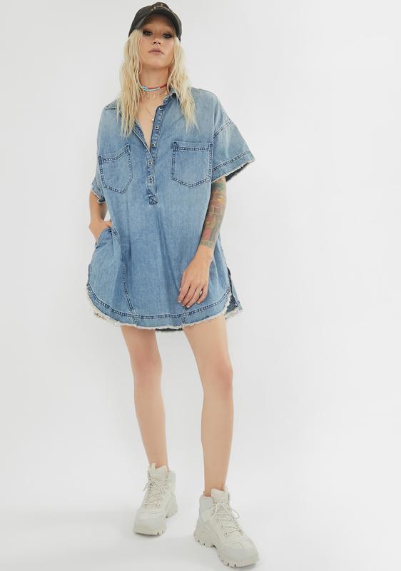 free people elliot denim tunic