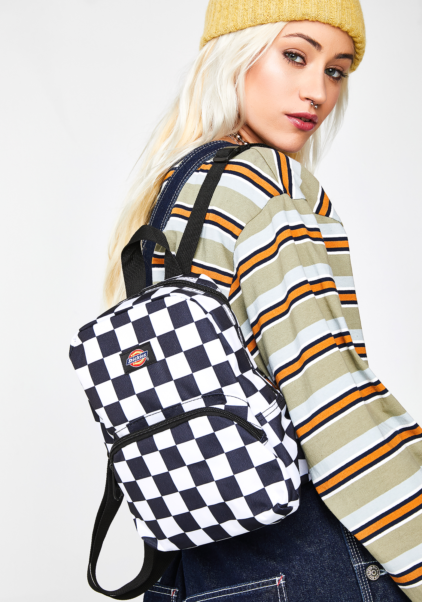 checkerboard mini backpack