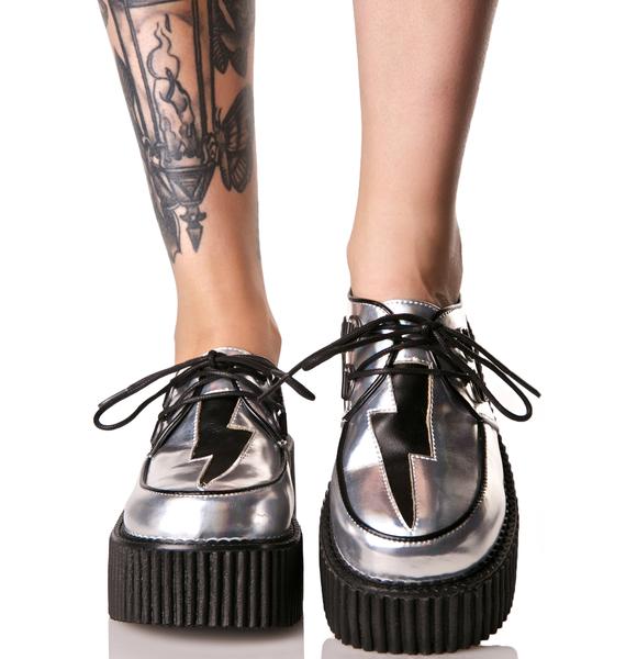 Demonia Space Sprite Holographic Creepers Dolls Kill