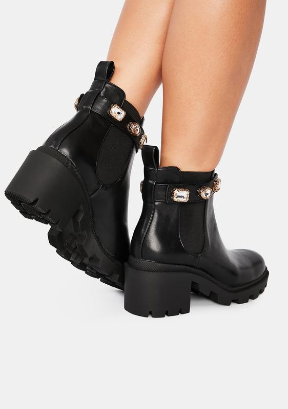 Steve Madden Black Amulet Booties Dolls Kill