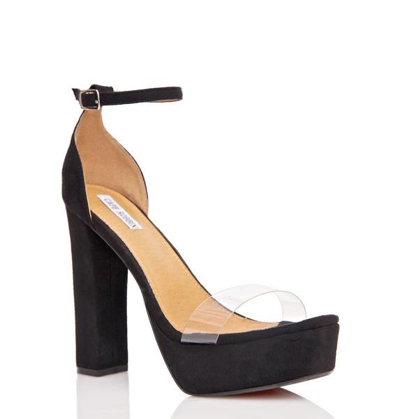 Clear Strap Black Platform Heel | Dolls Kill