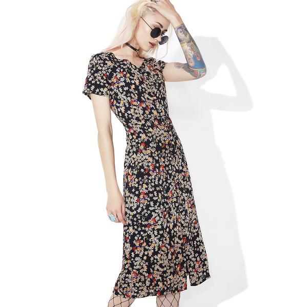 Glamorous Daisy May Buttoned Midi Dress Dolls Kill