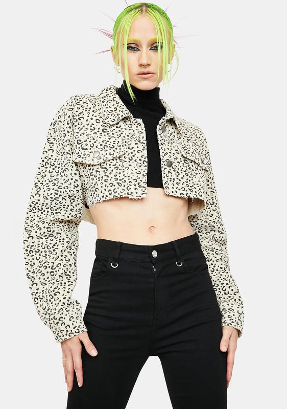 cheetah cropped jacket