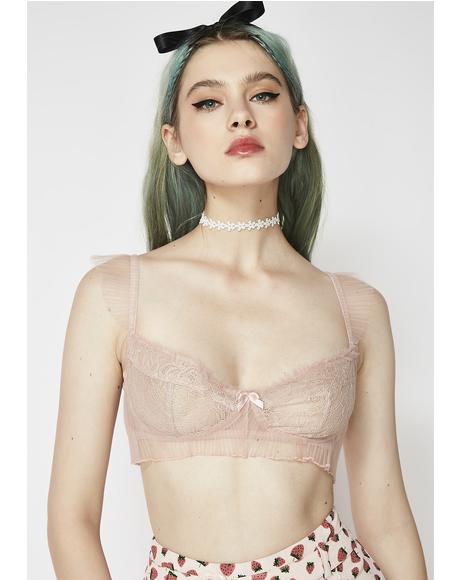 Rose Bat My Lashes Lace Bralette
