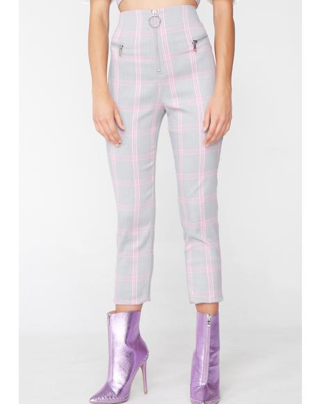 pink shimmer pants