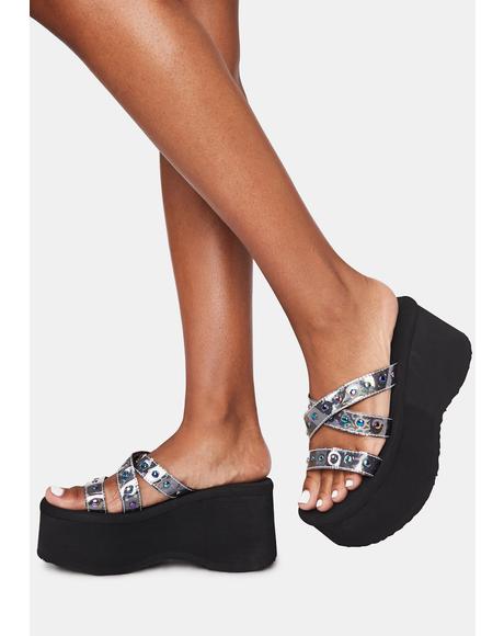 goth beach platform sandals