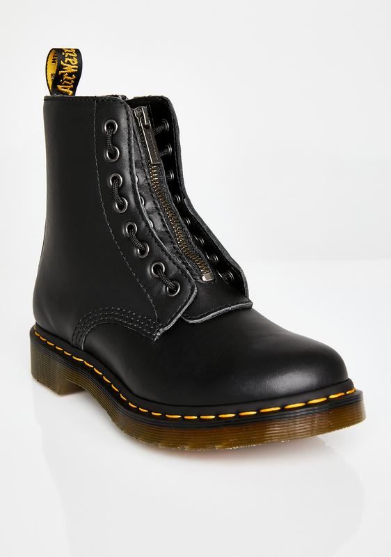 dr martens front zip boots