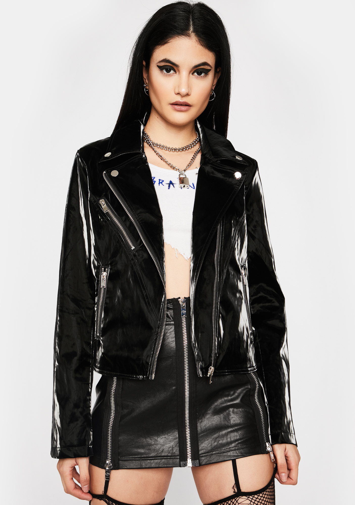 shiny pvc jacket