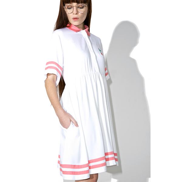 Lazy Oaf White Cherry Dress Dolls Kill