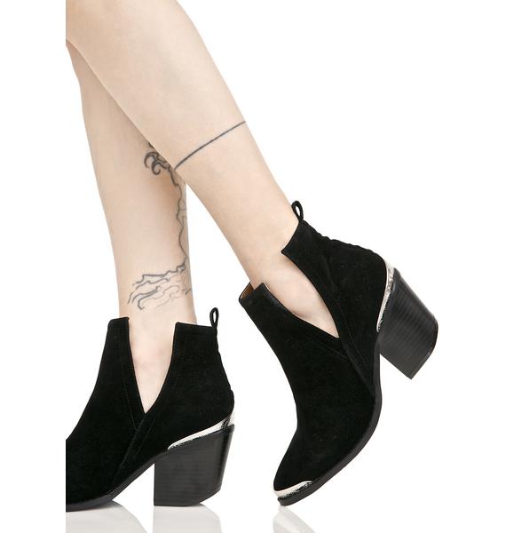 Black Suede Slit Ankle Boots Dolls Kill Black Suede Slit Ankle Boots Dolls Kill