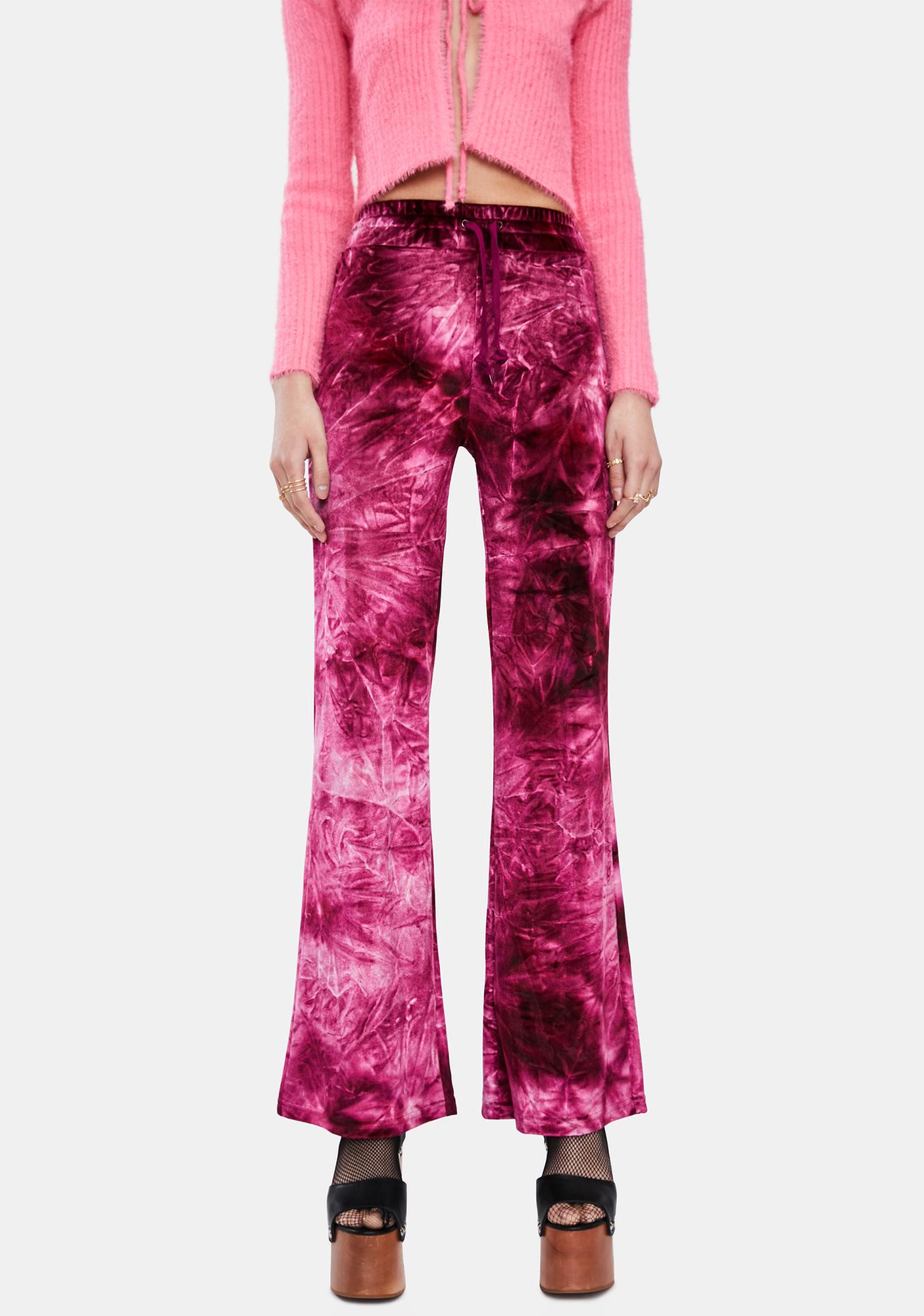 tie dye velour joggers