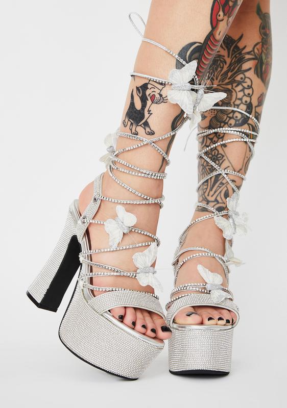 pixie queen lace up heels