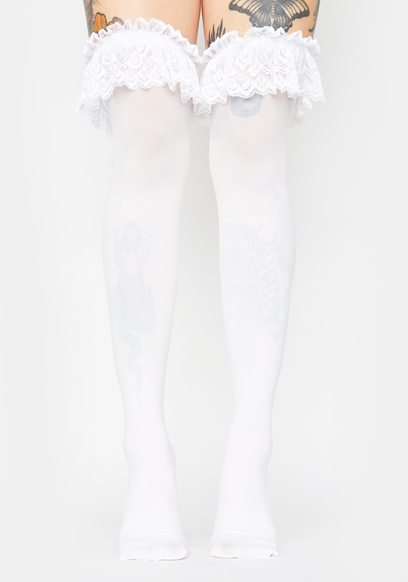 frilly thigh high socks