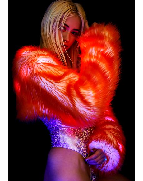 Flame Lady Electro Light Up Shrug