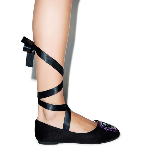 skull ballet flats