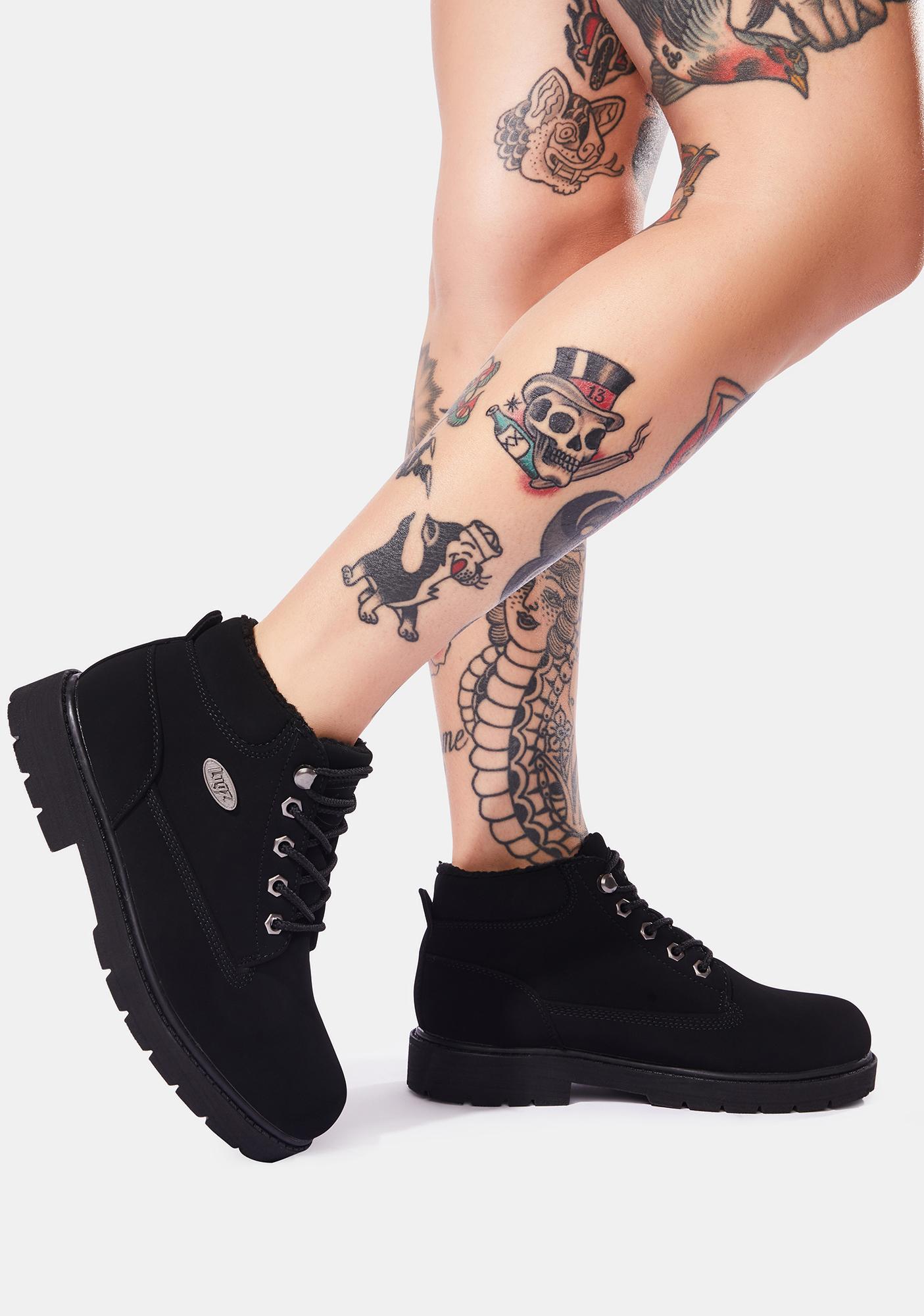 lugz drifter fleece lx women's water resistant ankle boots