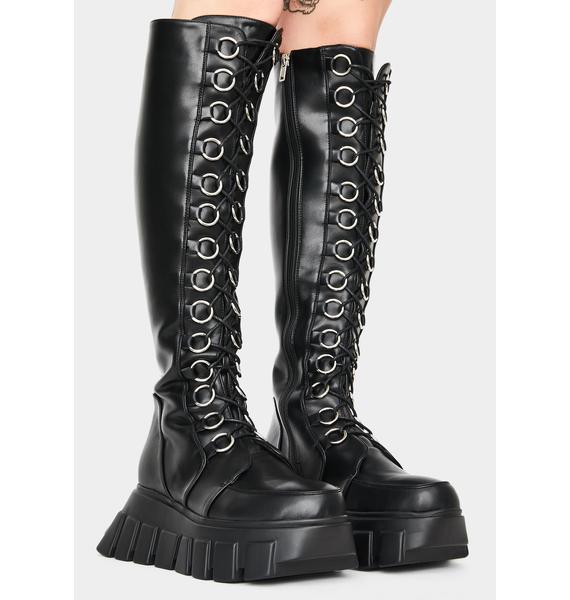 lamoda platform knee high boots