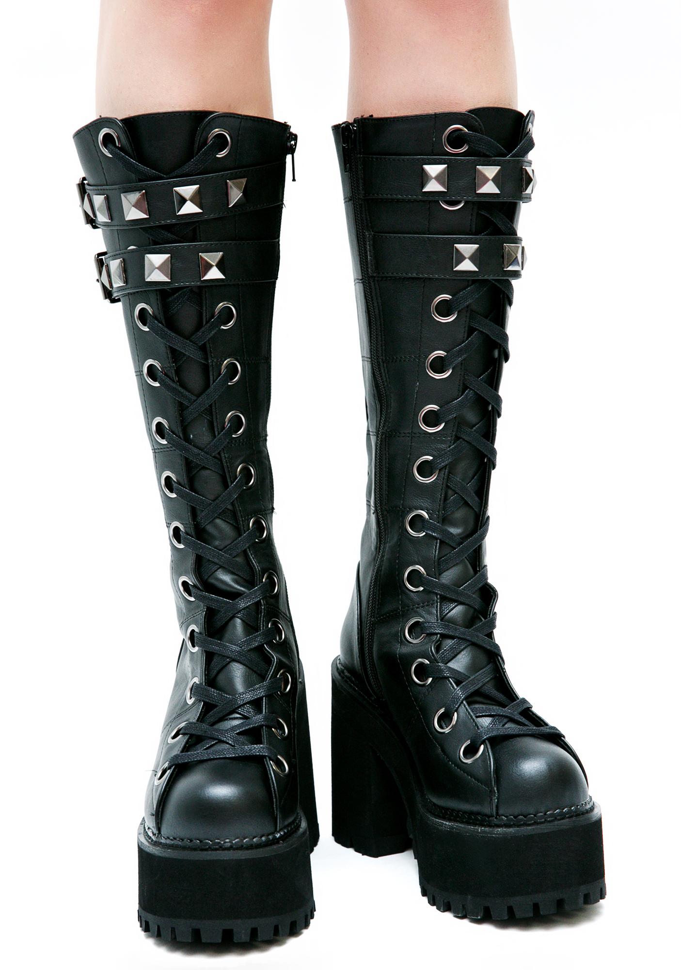 Demonia Paranoia Platform Boots | Dolls Kill