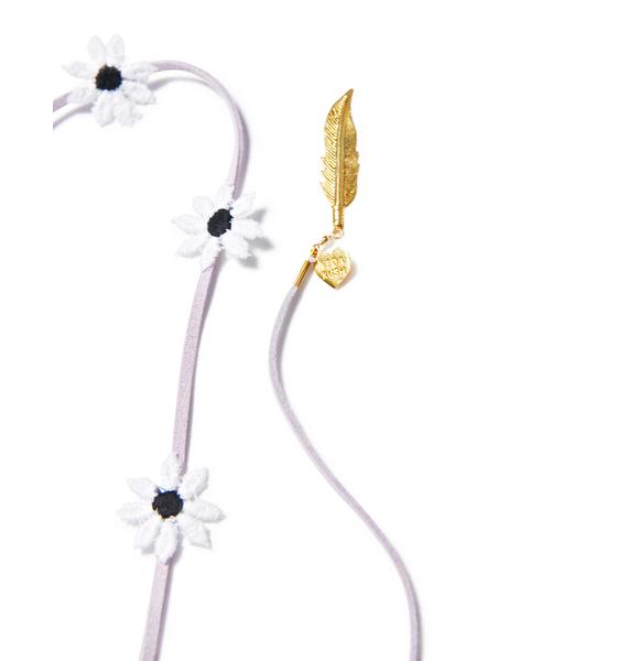 Vidakush Black Daisy Headband Dolls Kill