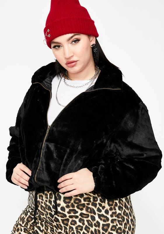 fuzzy jacket plus size
