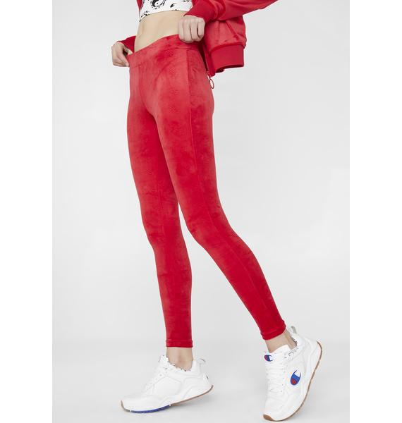 fila velour leggings