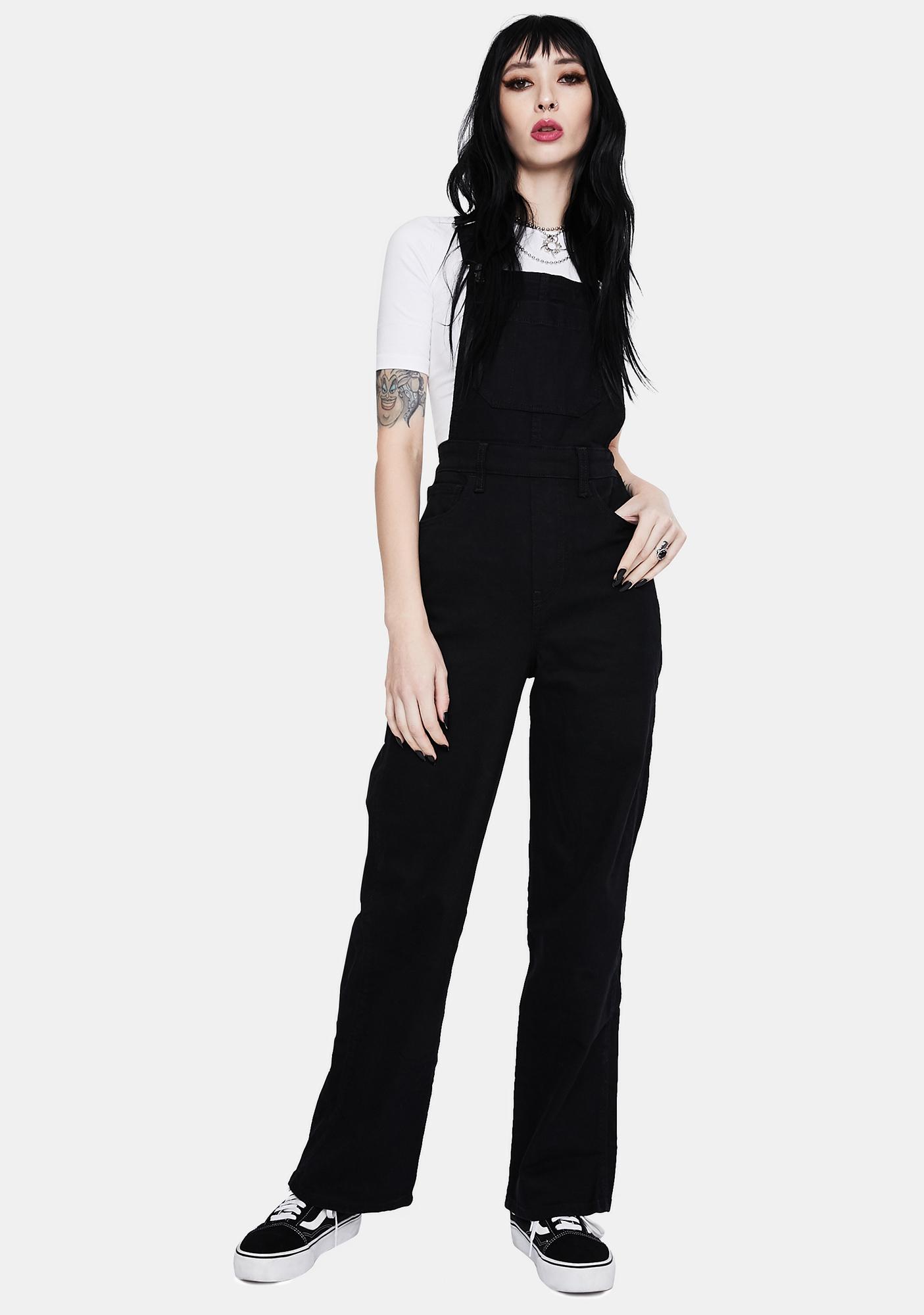 black long overalls