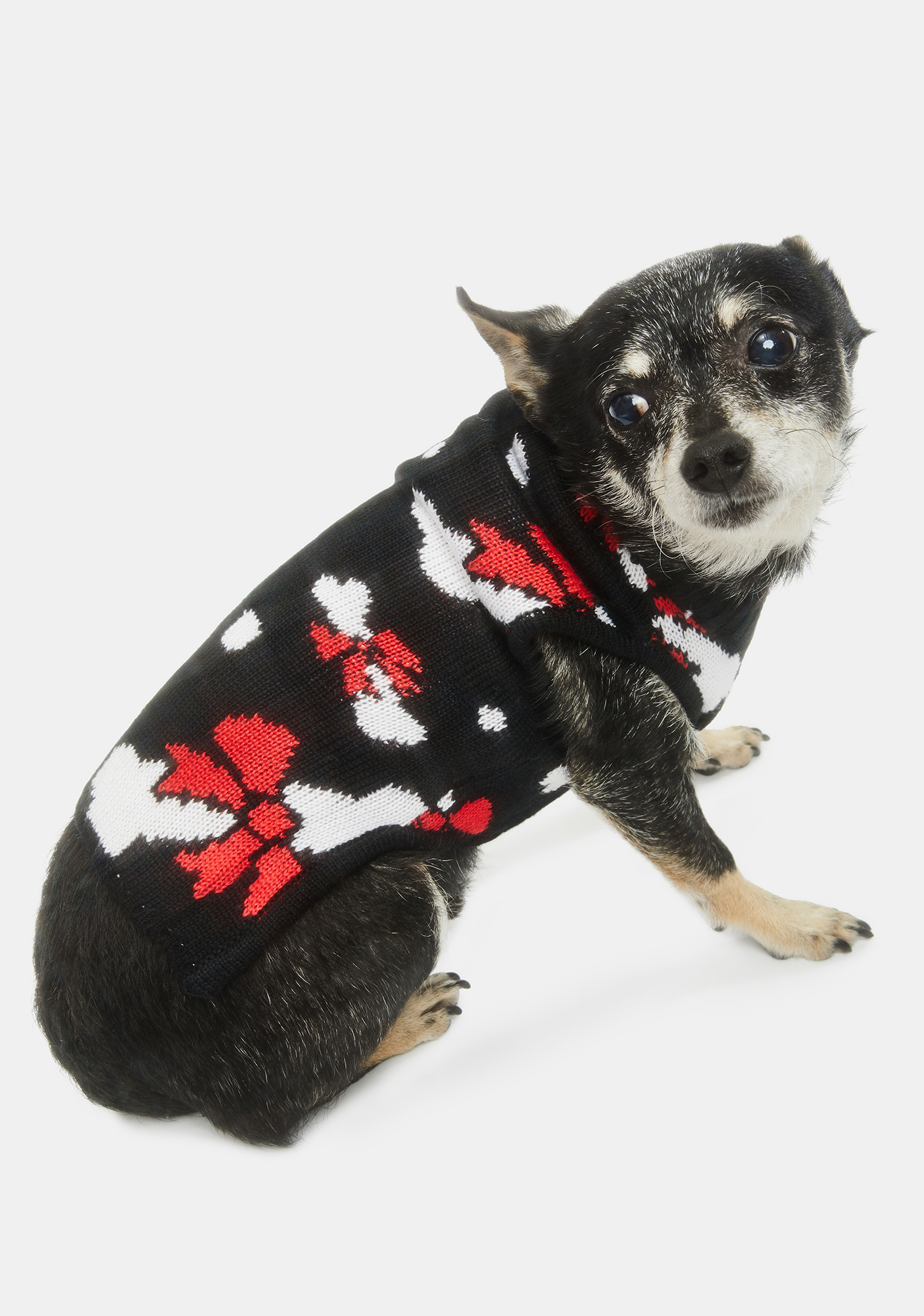 Tipsy Elves Bow Bones Dog Sweater Dolls Kill