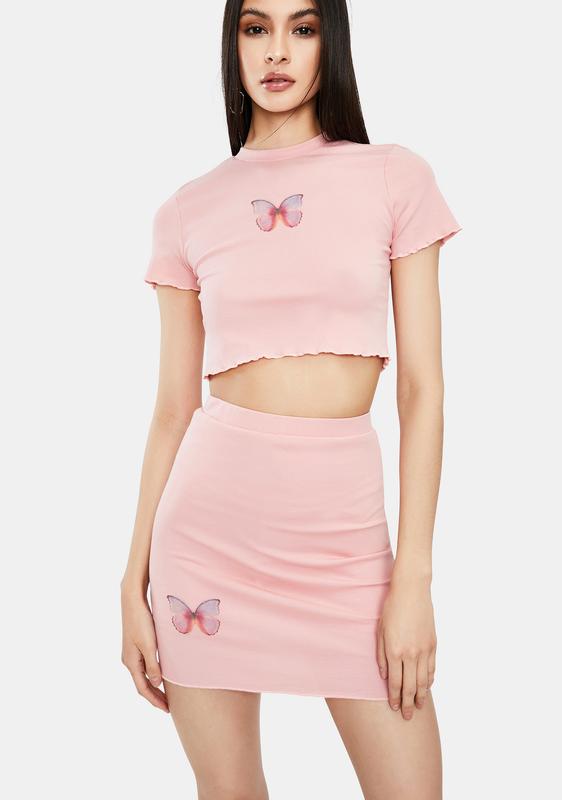 dolls kill butterfly skirt