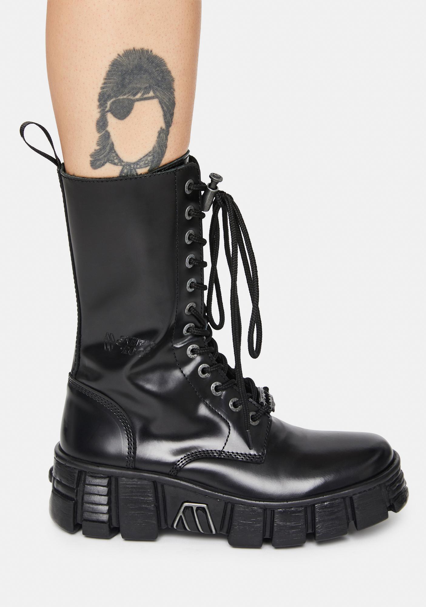 High rise combat boots Clearance