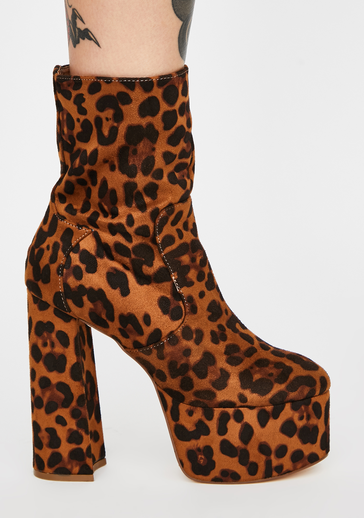 leopard bootie shoes