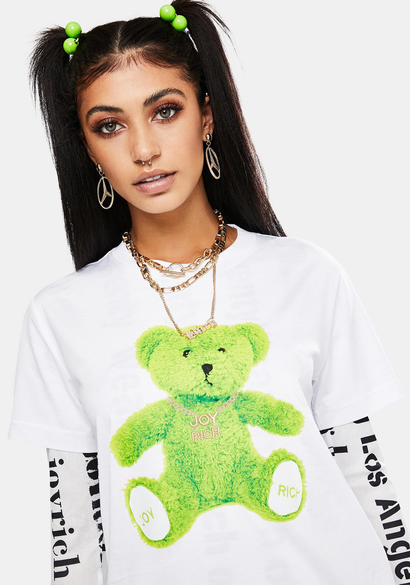 lime green teddy