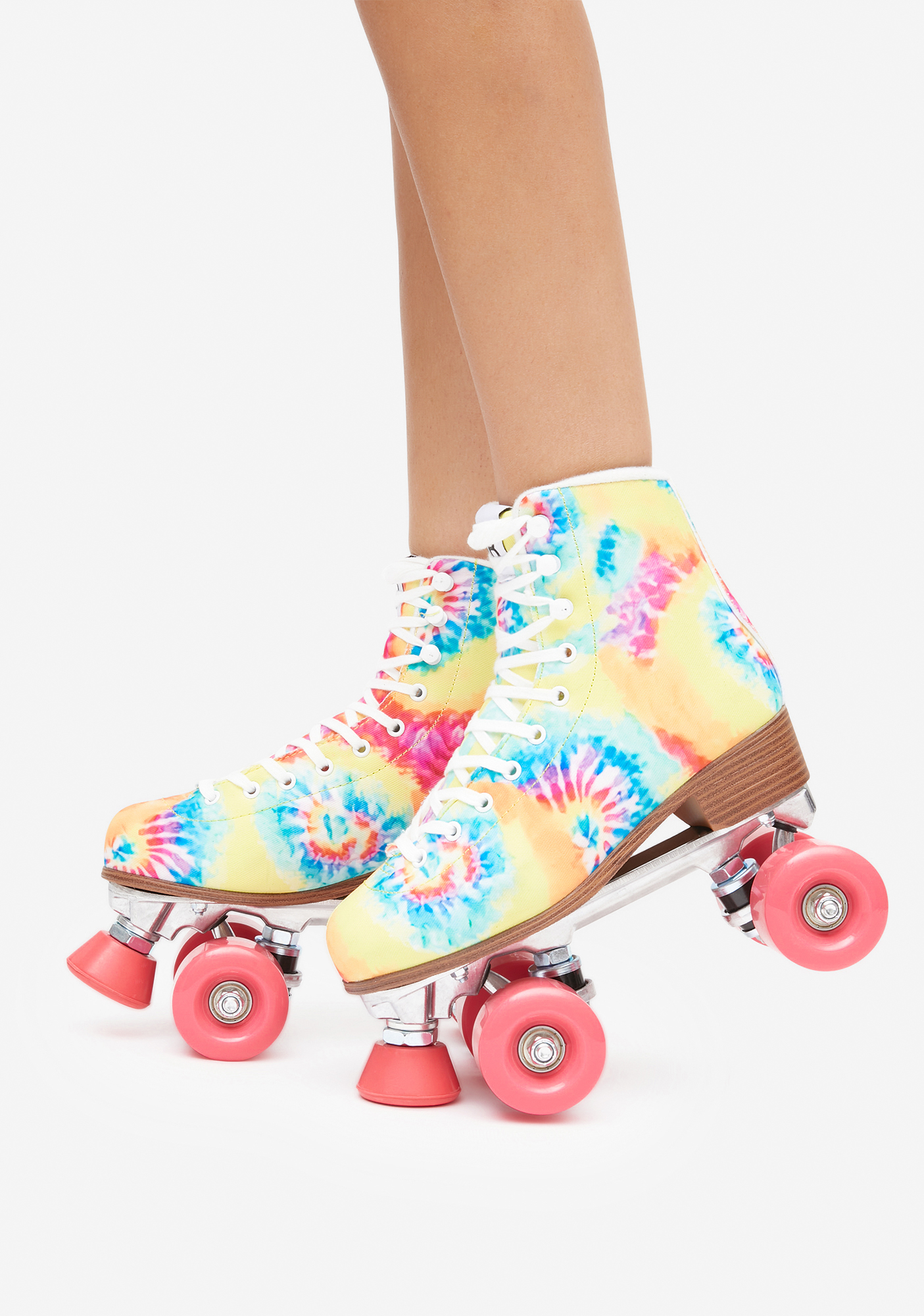 Intentionally Blank Trippy Tie Dye Roller Skates Dolls Kill