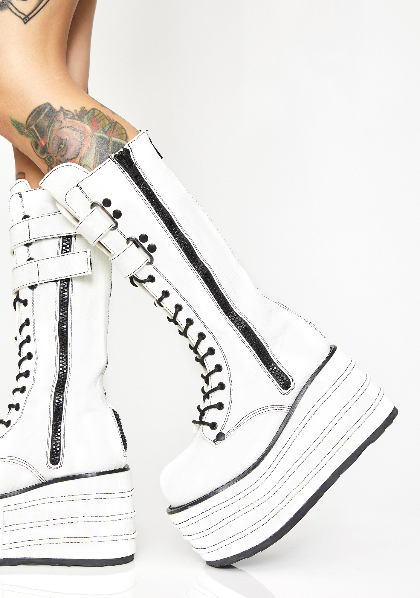 Demonia Sky High Platform Boots Dolls Kill