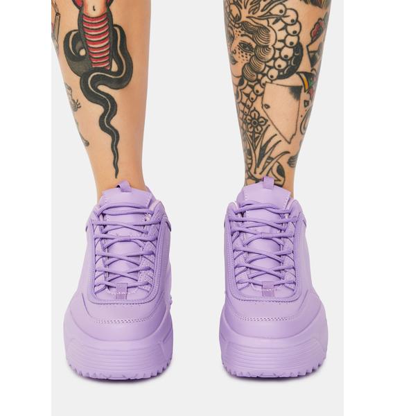 lavender platform sneakers