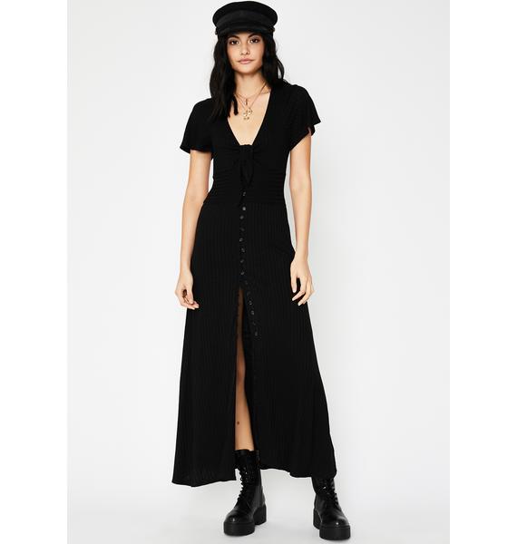 Knit Ribbed Button Down Maxi Dress Dolls Kill
