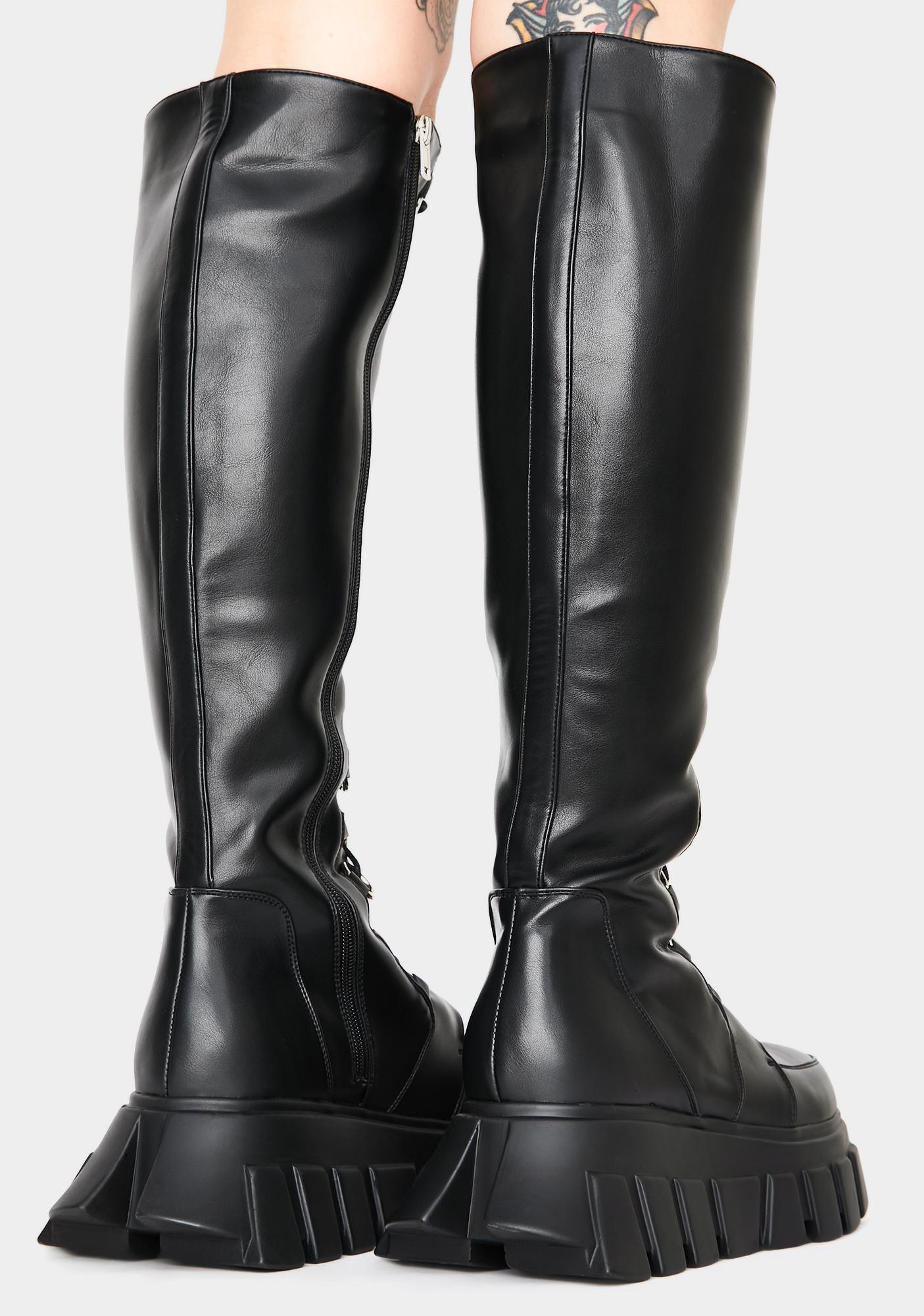 lamoda platform knee high boots