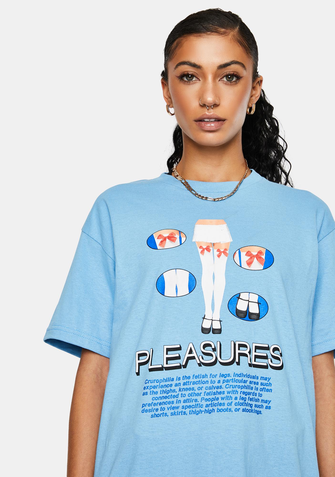 pleasures graphic tees