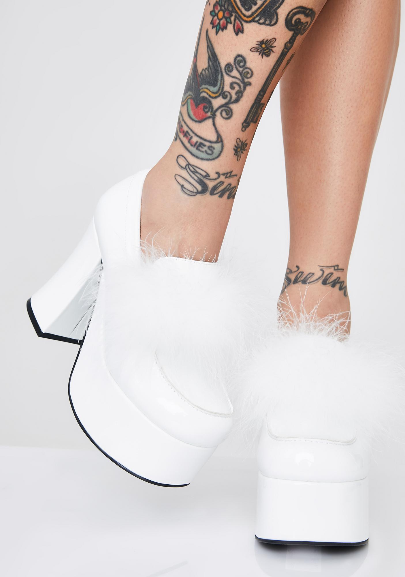 white platform mary janes
