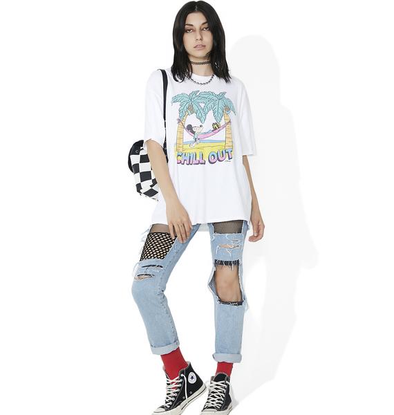 Junk Food Clothing Chill Out White Tee Dolls Kill