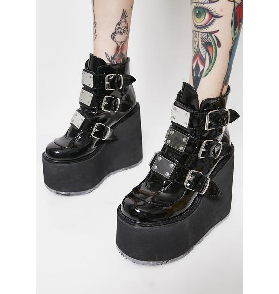 black demonia matte low trinity boots