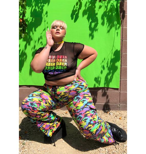 rainbow cargo pants