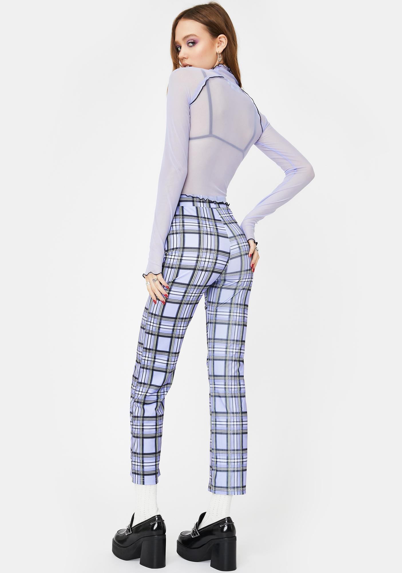 flared checkered pants