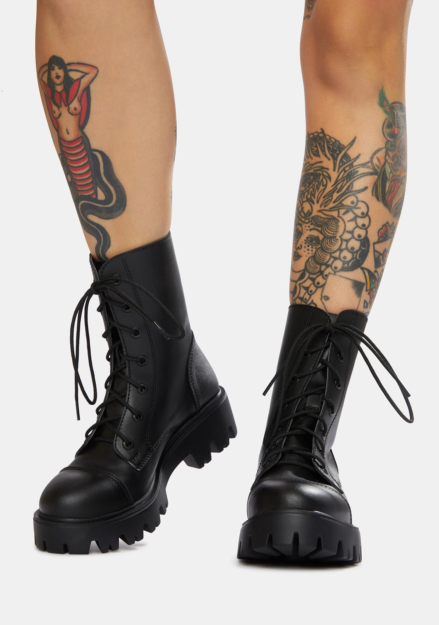 Altercore Vinca Vegan Leather Boots | Dolls Kill