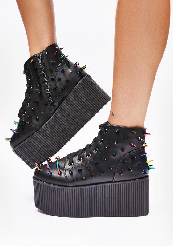 spiked platform shoes