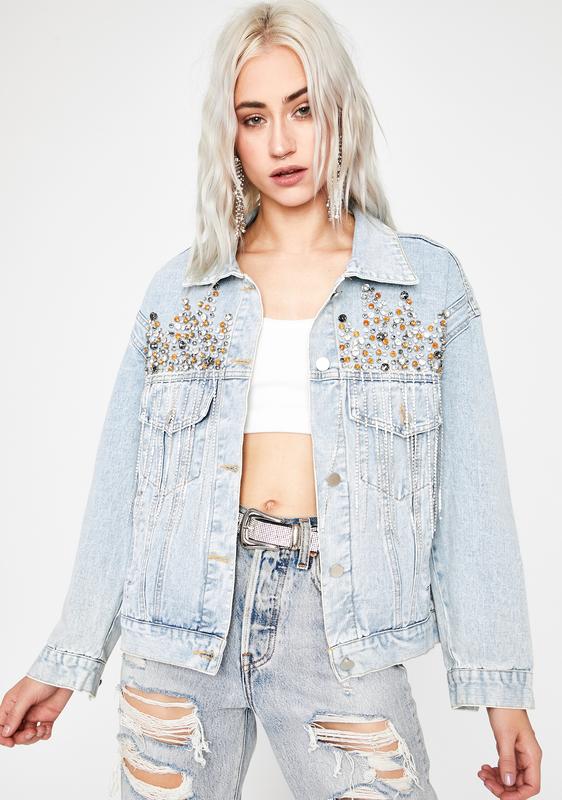 rhinestone studded denim jackets