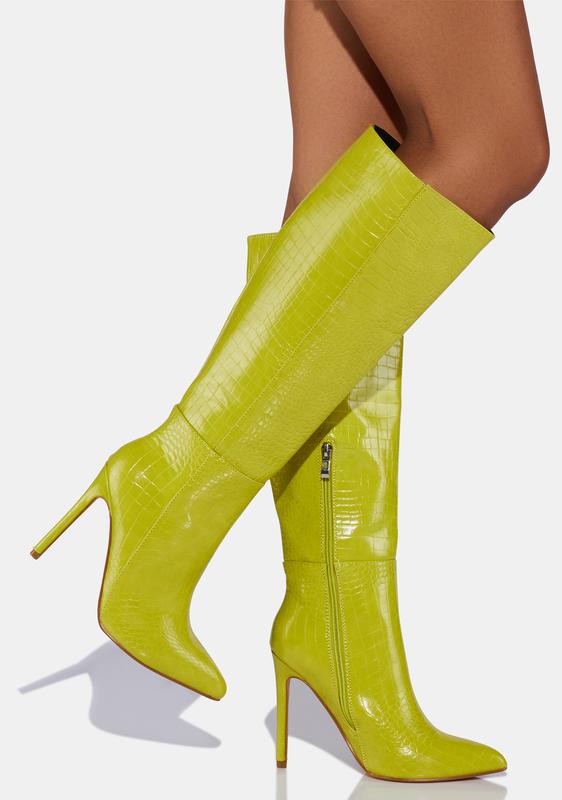 wide calf high knee boots