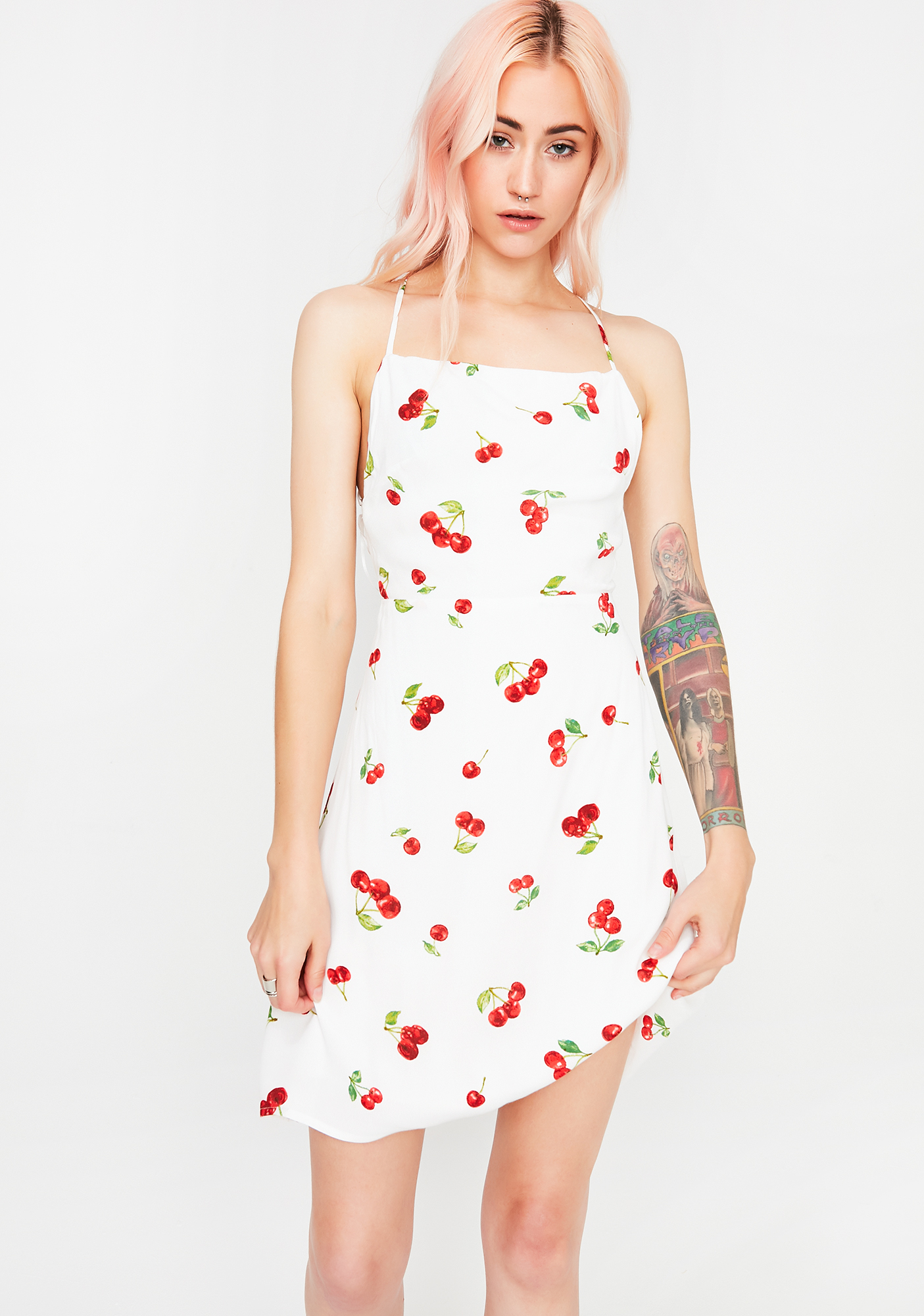 cherry print sundress